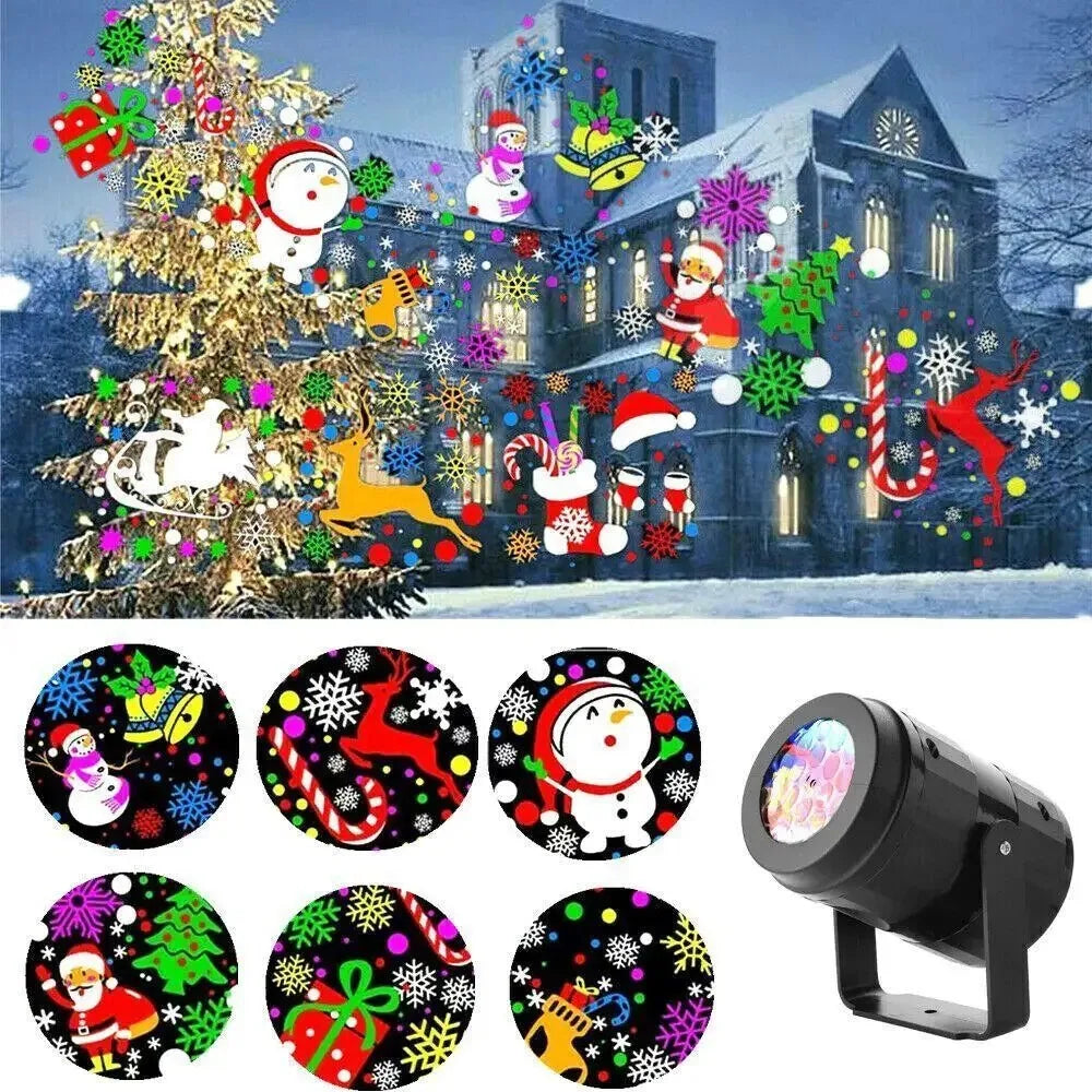 Rotating Xmas Pattern Outdoor Holiday Lighting