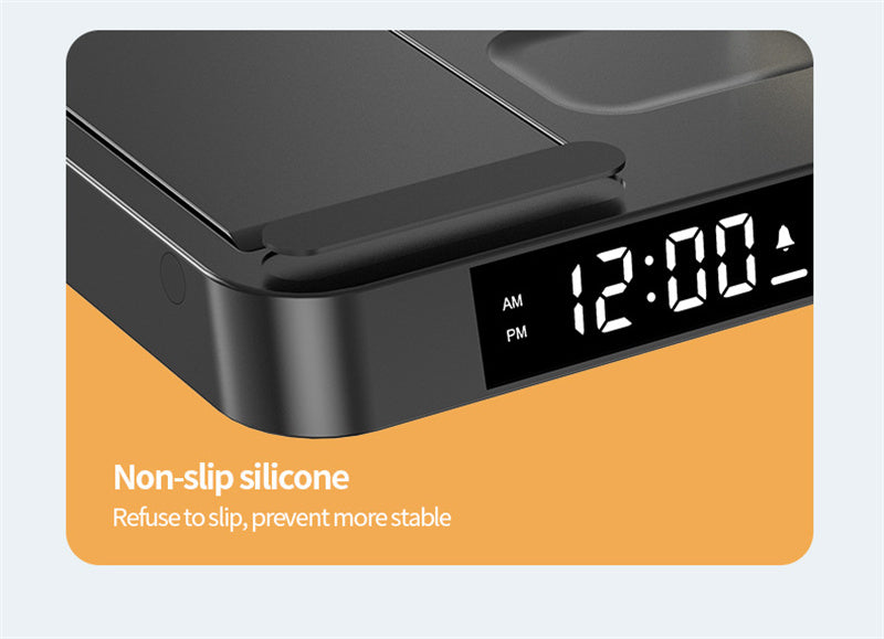 3 In 1 Foldable Wireless Charger Stand , Alarm Clock Display, With Removable Magnetic RGB Night Light A Ton of Goods