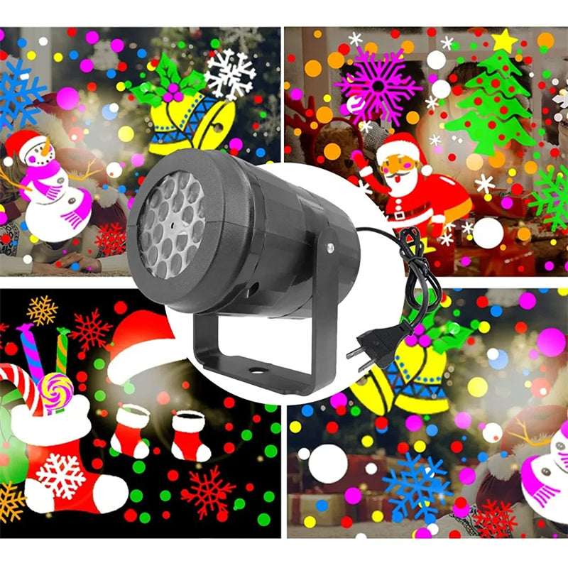 Rotating Xmas Pattern Outdoor Holiday Lighting