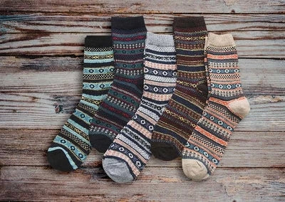 Winter Thick Warm Stripe Wool Socks Casual Sock Business Socks A Ton of Goods