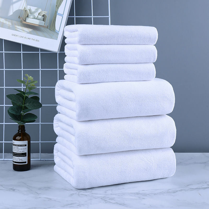 White Large Bath Towel Hotel Thickened Breast Wrap A Ton of Goods