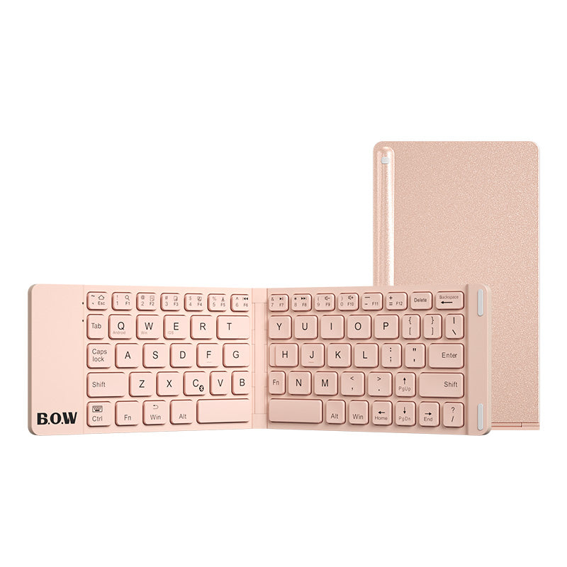 New Style Folding Bluetooth Keyboard And Mouse Set Wireless Mute Portable Keyboard For Business And Travel A Ton of Goods