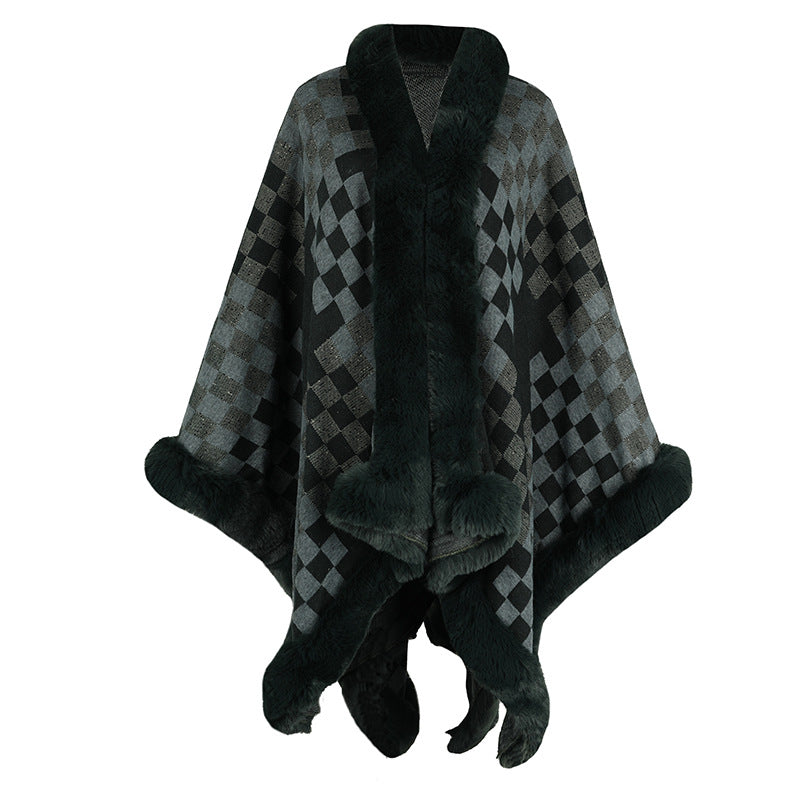 European And American Women's Fur Collar Shawl A Ton of Goods