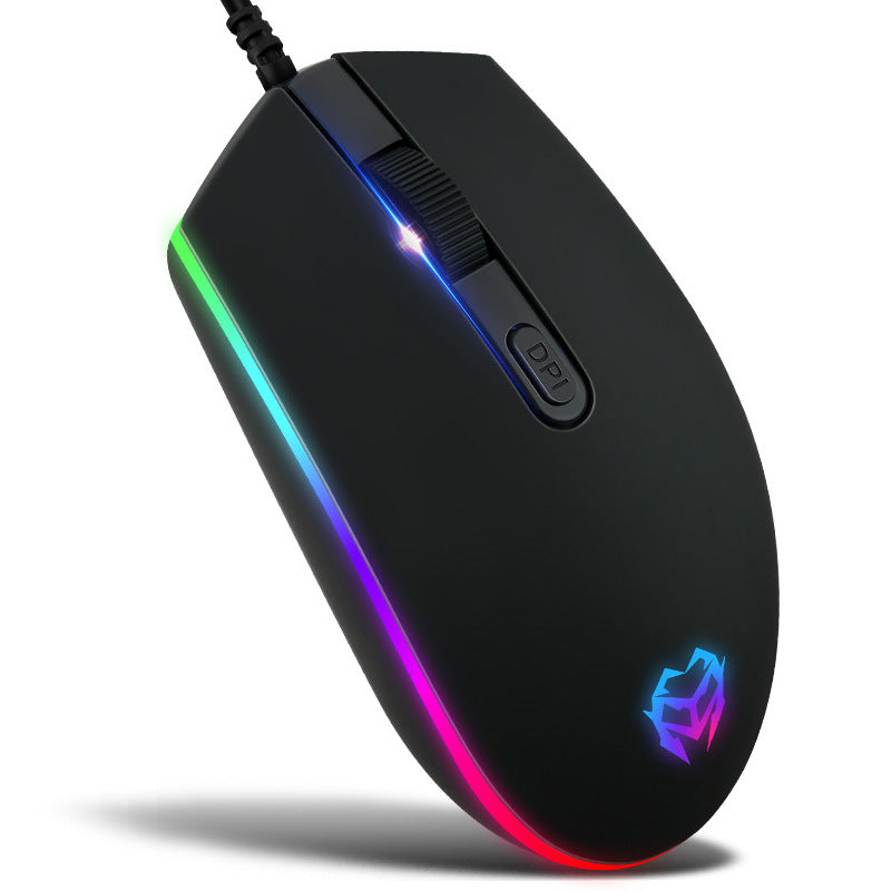 Crystal Luminous Wired Keyboard Mouse Set A Ton of Goods