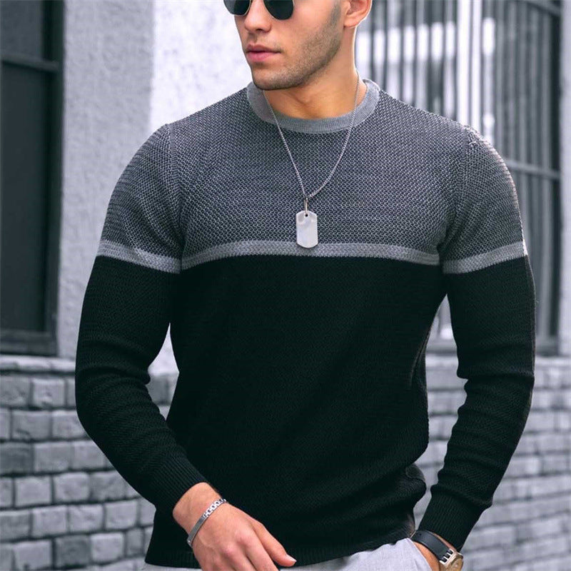 New Men's T-shirt Round Neck Casual Fashion Top Large