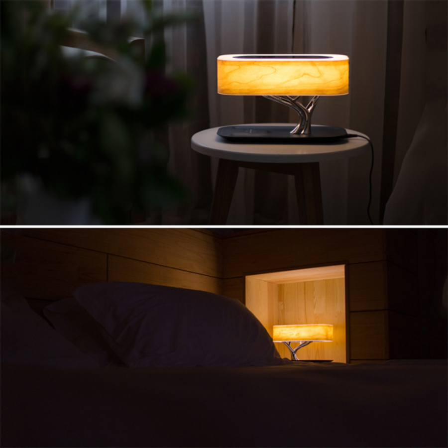 Creative Tree Table Lamp Wireless Charger Bluetooth Speaker A Ton of Goods