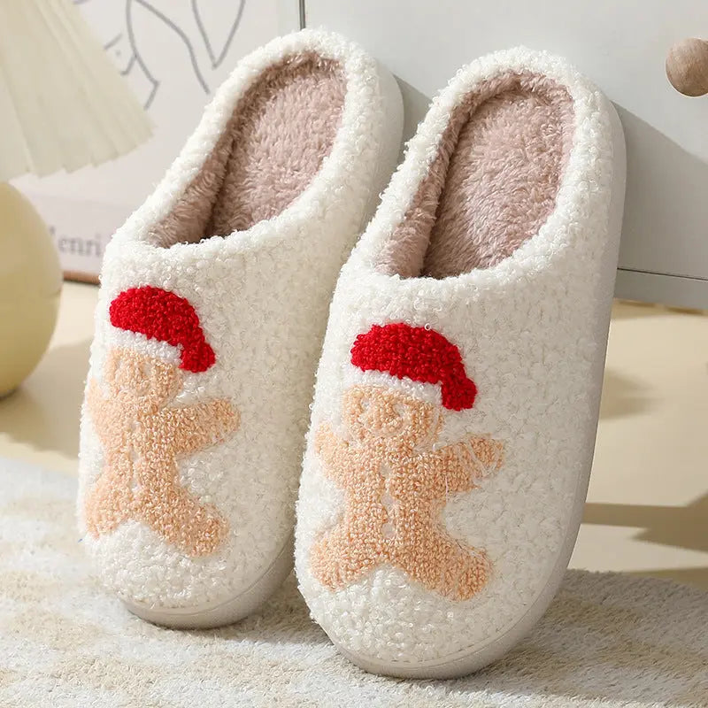 Christmas Warm Furry Slippers A Ton of Goods