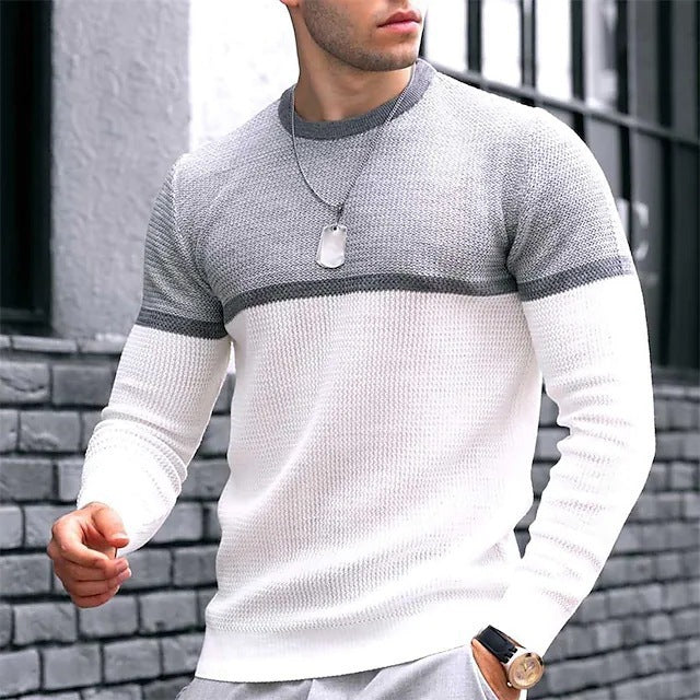 New Men's T-shirt Round Neck Casual Fashion Top Large