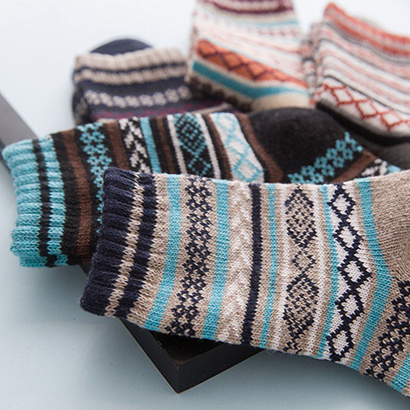 Winter Thick Warm Stripe Wool Socks Casual Sock Business Socks A Ton of Goods