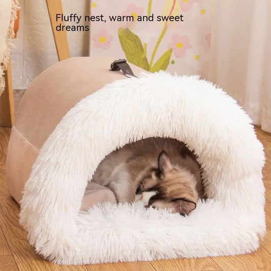 New Splice Portable Pet Nest Portable Autumn And Winter Warm Dog Nest Moisture-proof Long Fur Cat Nest Cross Border Pet Nest A Ton of Goods