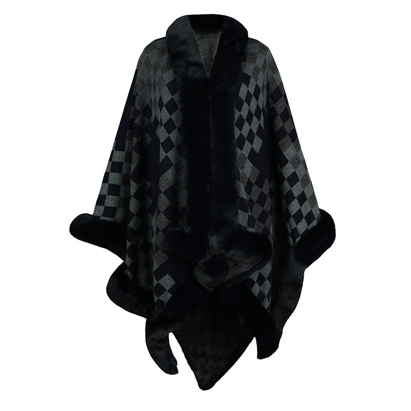 European And American Women's Fur Collar Shawl A Ton of Goods