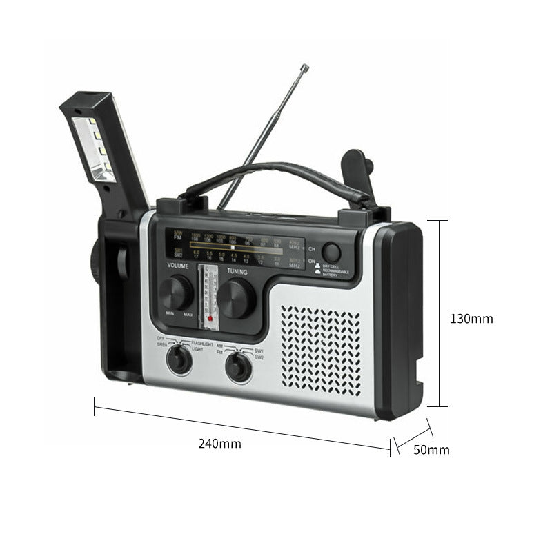 Multi-band AM FM SW Solar Hand Rechargeable LED Reading Light Radio A Ton of Goods