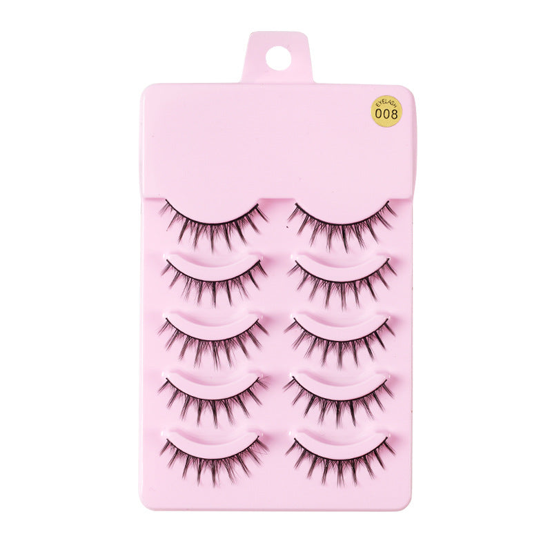 New Arrival: 5 Pairs of Manga Lashes – Enhance Your Look with Natural Wispy Korean Artificial Eyelashes.