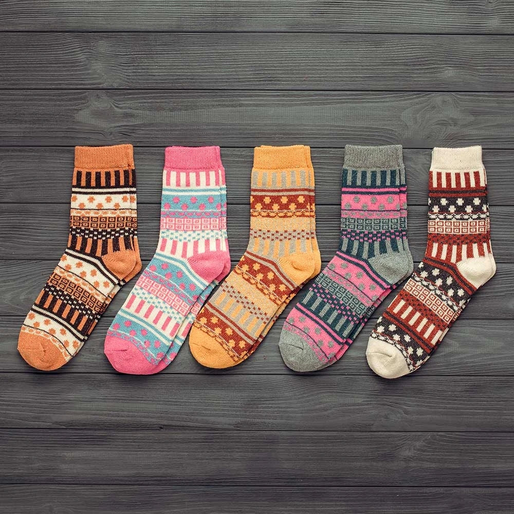 Winter Thick Warm Stripe Wool Socks Casual Sock Business Socks A Ton of Goods