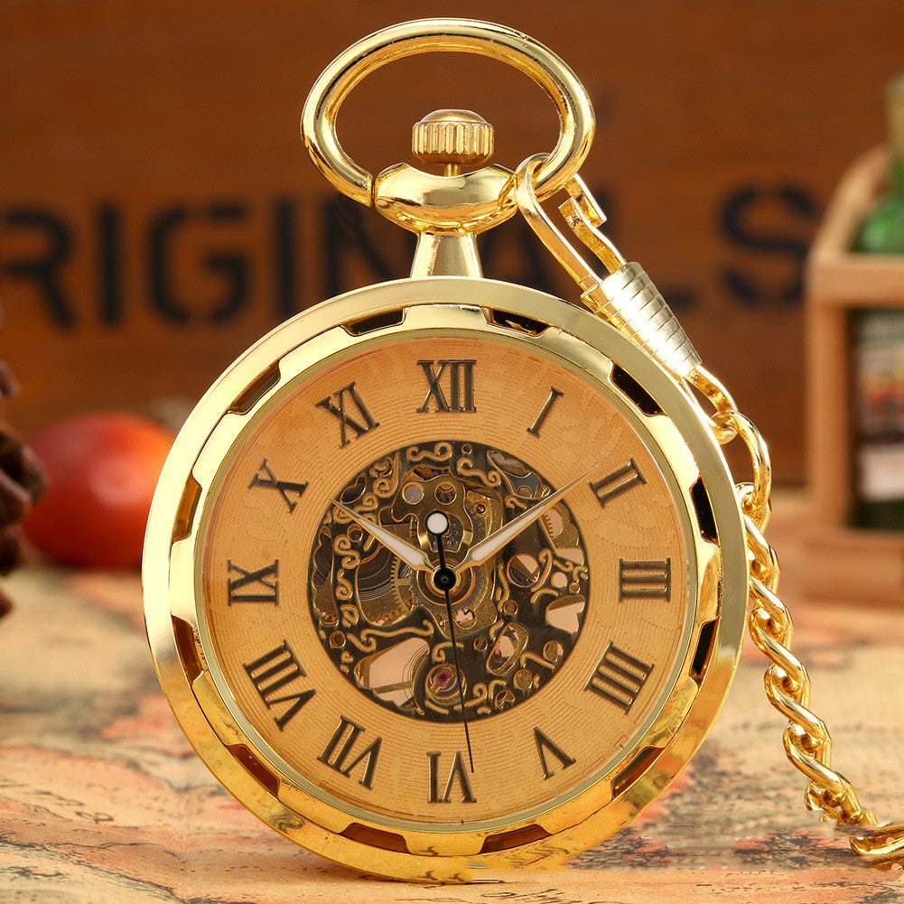 Men's Retro Skeleton Casual Simple Mechanical Pocket Watch A Ton of Goods