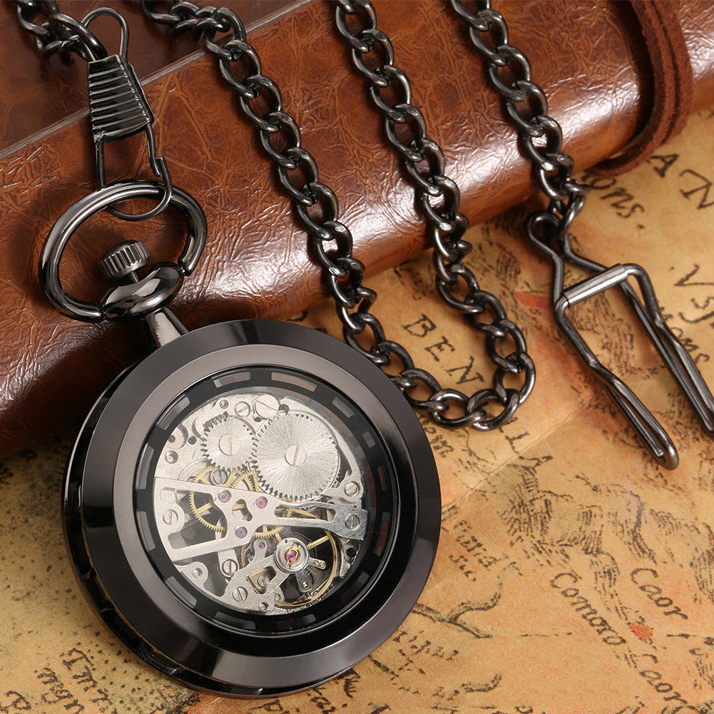 Men's Retro Skeleton Casual Simple Mechanical Pocket Watch A Ton of Goods