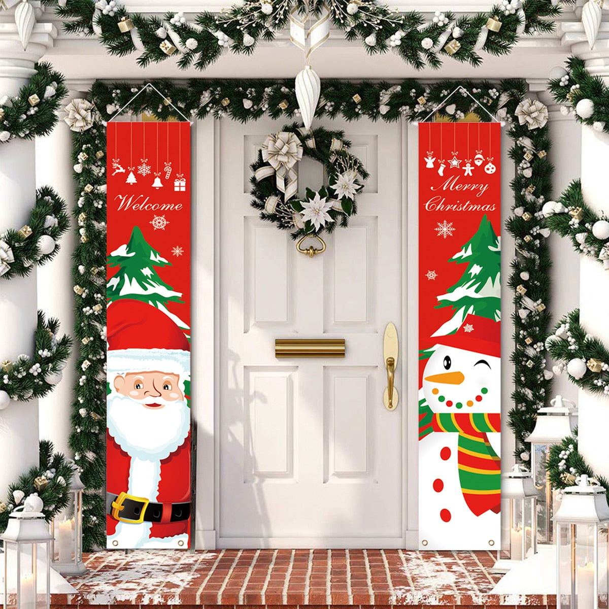 Decorative Curtain Creative Cartoon Faceless Old Man Decorating Couplet Christmas A Ton of Goods