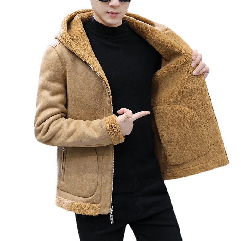 Fleece Jacket Fur One-piece Hooded Coat A Ton of Goods