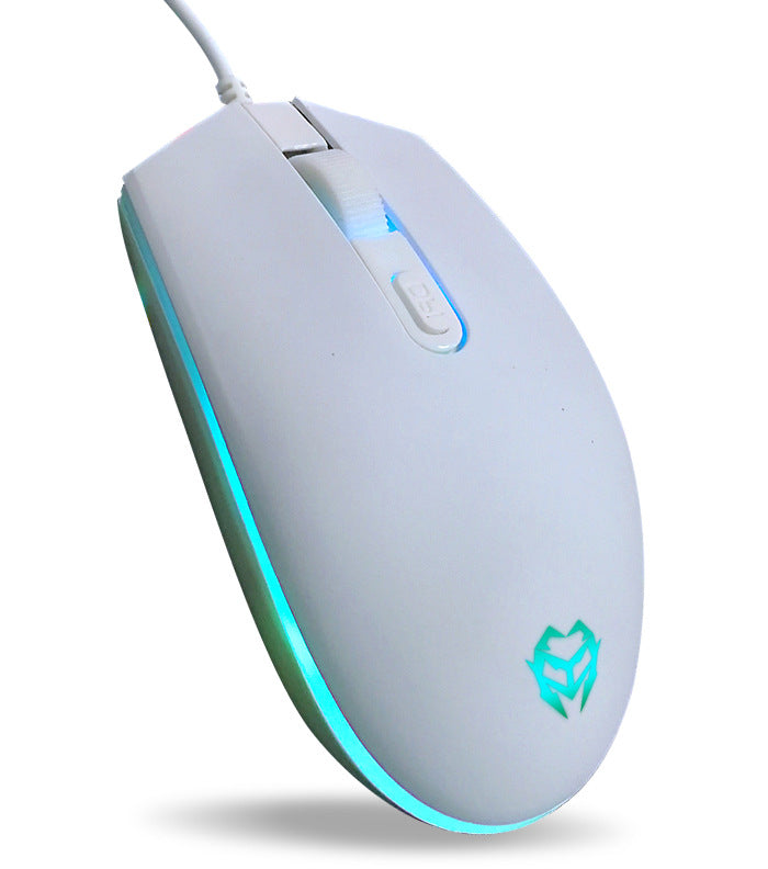 Crystal Luminous Wired Keyboard Mouse Set A Ton of Goods