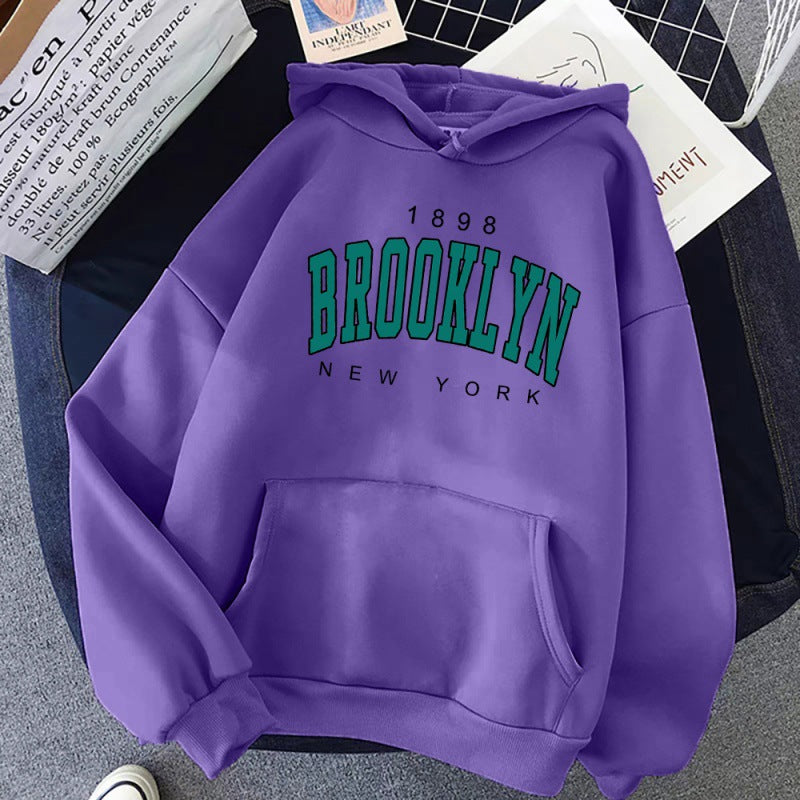 1898 Brooklyn New York Printed Womens Hoodie