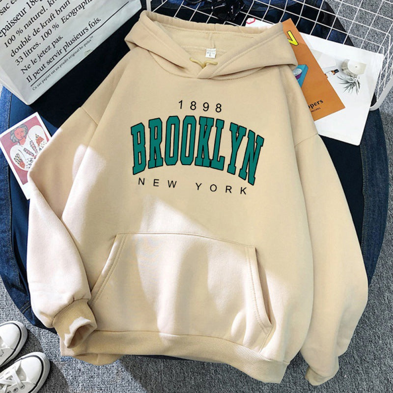 1898 Brooklyn New York Printed Womens Hoodie A Ton of Goods