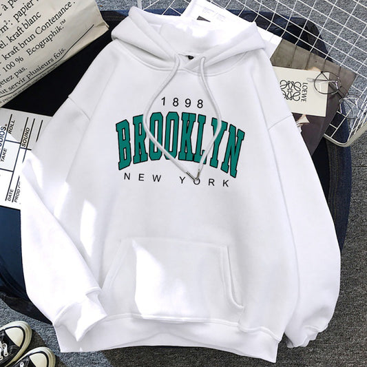 1898 Brooklyn New York Printed Womens Hoodie