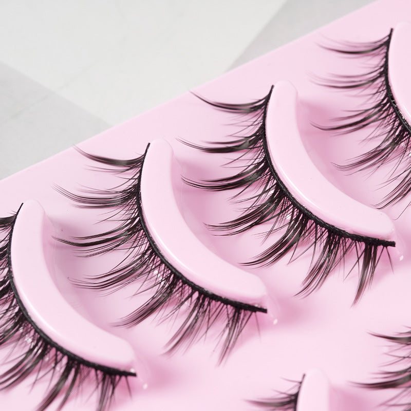 New Arrival: 5 Pairs of Manga Lashes – Enhance Your Look with Natural Wispy Korean Artificial Eyelashes.