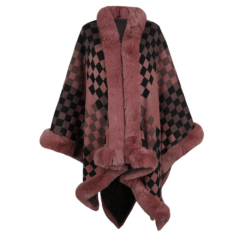 European And American Women's Fur Collar Shawl A Ton of Goods