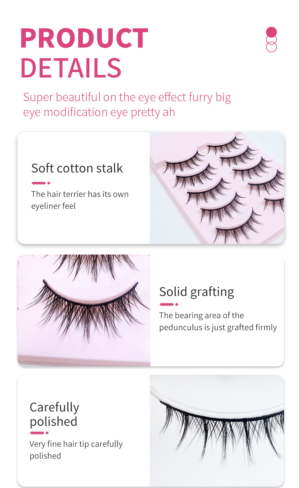 New Arrival: 5 Pairs of Manga Lashes – Enhance Your Look with Natural Wispy Korean Artificial Eyelashes.