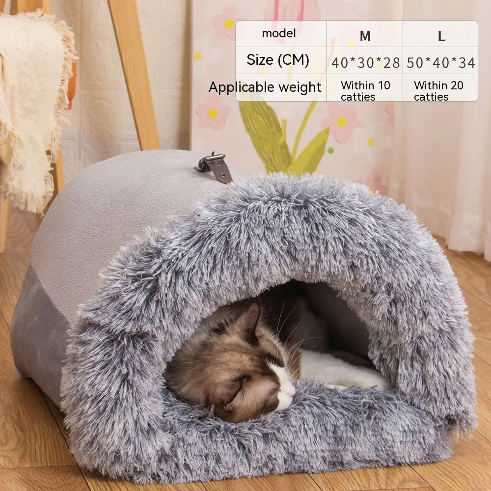 New Splice Portable Pet Nest Portable Autumn And Winter Warm Dog Nest Moisture-proof Long Fur Cat Nest Cross Border Pet Nest A Ton of Goods