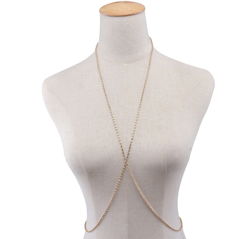 Women's Simple Fashion Rhinestone Breast Chain A Ton of Goods